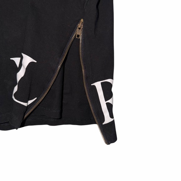 Black Civil Regime  T-Shirt Dress with Side Zippers Size Small - Picture 4 of 10